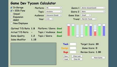 game dev tycoon calculator|Game Score/Review Score Calculator .